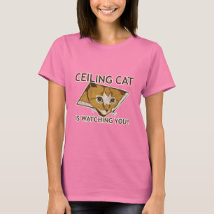 Camiseta ¡El gato del techo le está mirando!