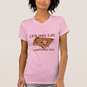 Camiseta ¡El gato del techo le está mirando! - Modificado