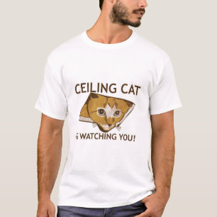 Camiseta ¡El gato del techo le está mirando! - Modificado