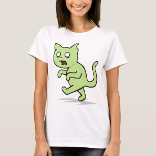 Camiseta El gato del zombi sube otra vez