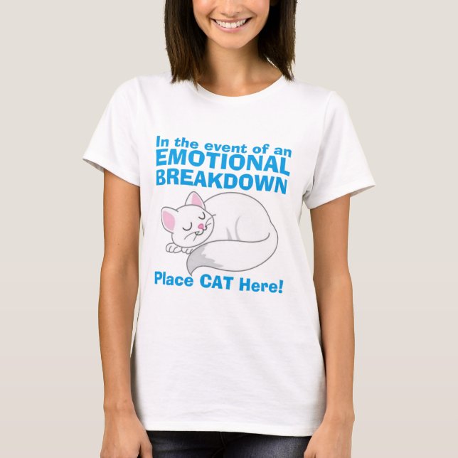 Camiseta El gato descompuesto emocional (Anverso)