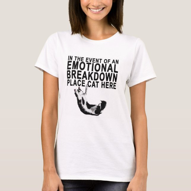 Camiseta El gato descompuesto emocional (Anverso)