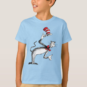 Camiseta El gato en el sombrero se inclina