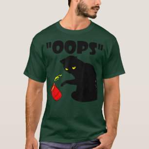 Camiseta El Gato Es Gracioso Gato Negro Tocando Sobre Un Vi