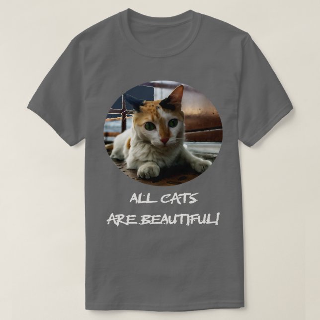 Camiseta el gato es lindo (Diseño del anverso)