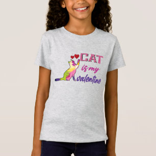 Camiseta el gato es mi valentina, mi gato es mi valentina