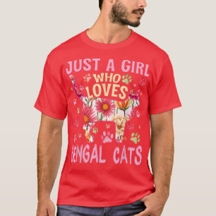 Camiseta El Gato Es Un Chica Que Ama Graciosamente Los Gato