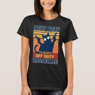Camiseta El gato estadounidense Pew Madafakas Loco profesor