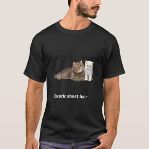 Camiseta Él Gato Exótico de Pelo Corto Gato Mamá Gato Pap