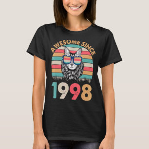 Camiseta El Gato Fantástico Desde 1998 Feliz Cumpleaños Par