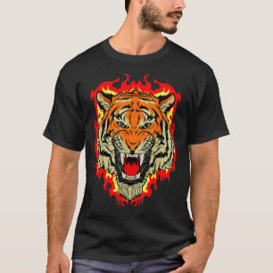 Camiseta El gato grande del tigre, bengala animal salvaje d