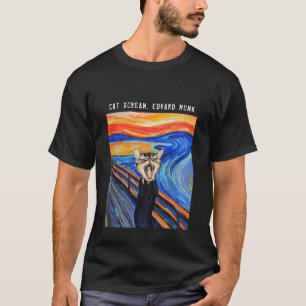 Camiseta El gato grita, Edvard Munch. Memes divertidos