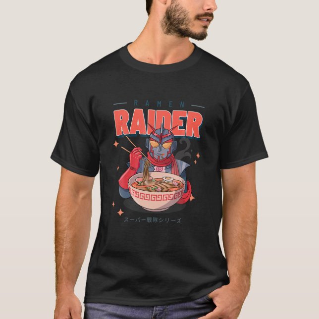 Camiseta El gato japonés de Ramen Raider se aburre de Kawai (Anverso)