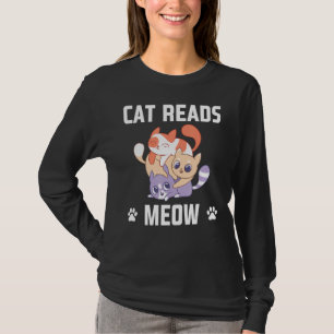 Camiseta El gato lee el humor divertido del amante del gato