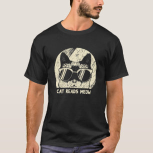 Camiseta El gato lee el humor divertido del amante del gato
