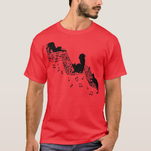 Camiseta El gato lindo escucha música