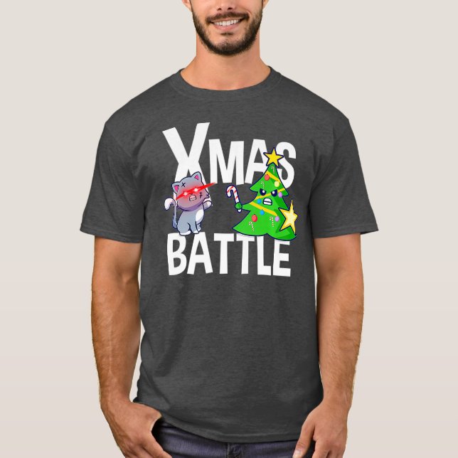 Camiseta El gato lindo que le gusta a un gato divertido árb (Anverso)