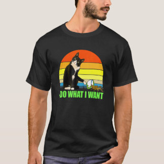 Camiseta El gato lindo vintage que hago lo que quiero para