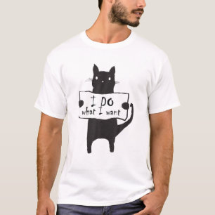 Camiseta El gato malo TShirt Yo hago lo que quiero el gato