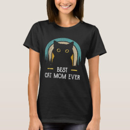 Camiseta El gato materno de la madre mami gato negro, la me