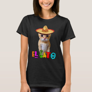 Camiseta El Gato Meme Gato Mexicano Latino Gatito Munchkin