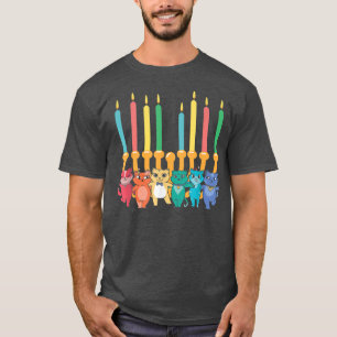 Camiseta El Gato Menorah Hanukkah Chanukah Pajama Vestido P