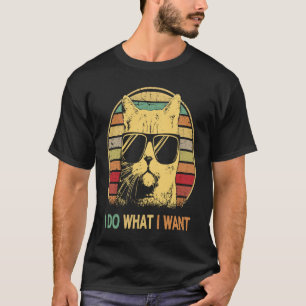 Camiseta El gato Meowy Retro 80s 90s Hago lo que quiero gat