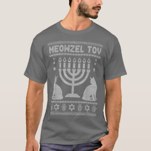 Camiseta El gato Meowzel Tov ama festividades judías feas H