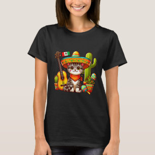 Camiseta El gato mexicano Cinco de Mayo Gatito