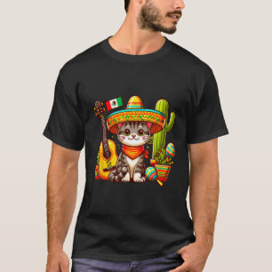 Camiseta El gato mexicano Cinco de Mayo Gatito