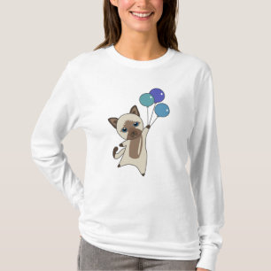 Camiseta El Gato Mosca Con Globos Para Los Gatos Más Dulces