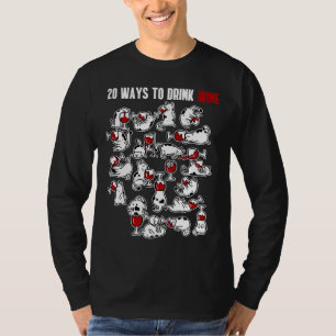 Camiseta El Gato Muestra 20 Formas De Beber Vino Para Vino