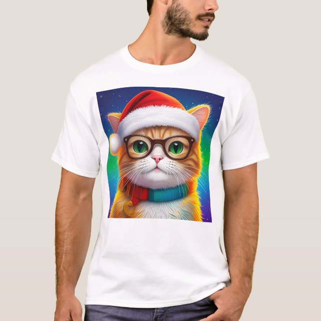 Camiseta El gato Navidad Santa Claus-68265 (Anverso)