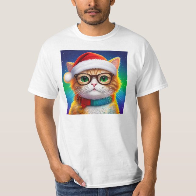 Camiseta El gato Navidad Santa Claus-68265 (Anverso)