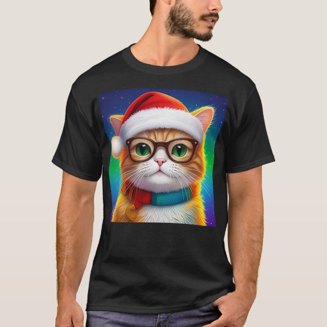Camiseta El gato Navidad Santa Claus-68265 (Anverso)