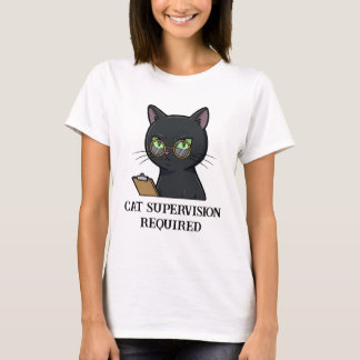 Camiseta El gato necesita supervisión divertida