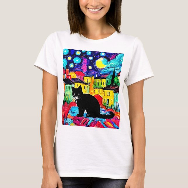 Camiseta El gato negro 3 (Anverso)