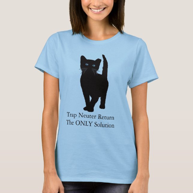 Camiseta El gato negro, atrapa vuelta del neutro la ÚNICA (Anverso)