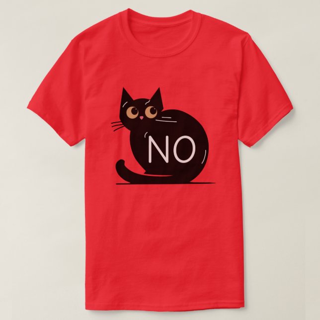 Camiseta El gato negro dice no (Diseño del anverso)