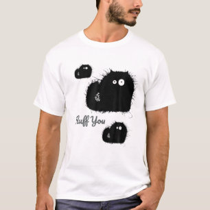 Camiseta El gato negro gracioso te arruina, fluffin
