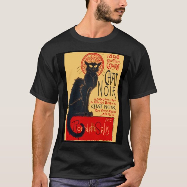 Camiseta El gato negro, Le Chat Noir, el arte (Anverso)