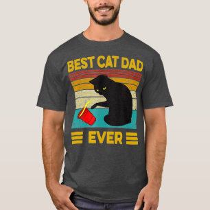 Camiseta El gato negro mejor padre del gato jamás Meow Kitt