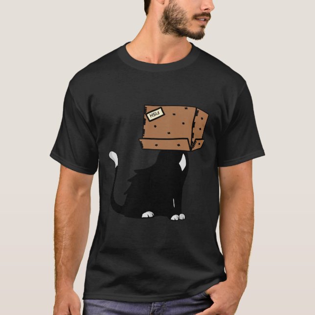 Camiseta El gato negro necesita pescado (Anverso)