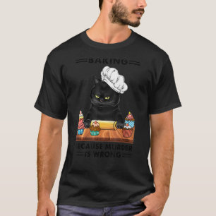 Camiseta El gato negro que se muerde porque el asesinato es