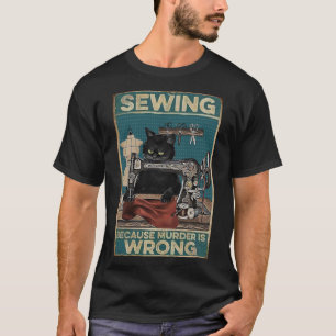 Camiseta El gato negro se mastica porque el asesinato está