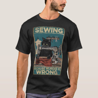 Camiseta El gato negro se mastica porque el asesinato está 