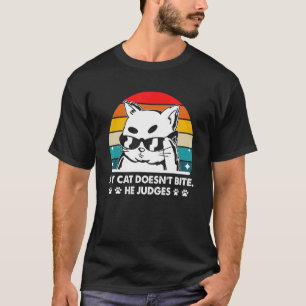Camiseta El gato no muerde, juzga al amante de los gatos ga