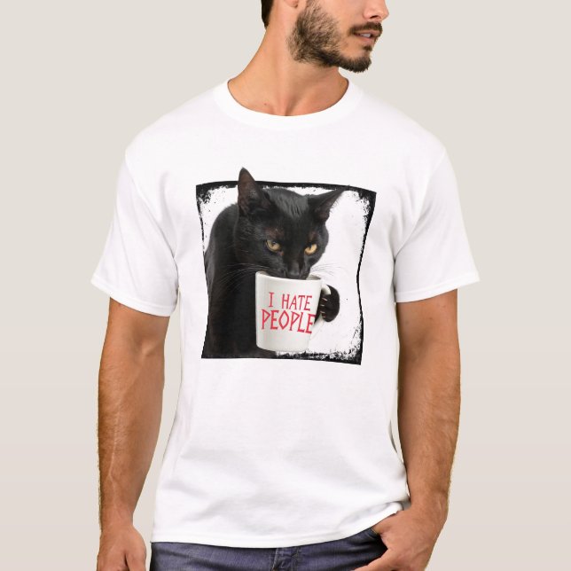 Camiseta El gato odia a las personas (Anverso)