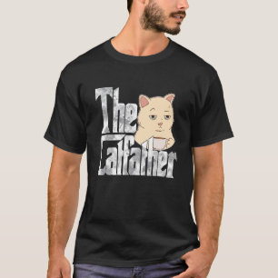 Camiseta El gato padre café El padre gato mafia bigotes Mal