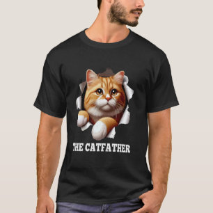 Camiseta El gato-padre día del padre amante gatito papá fel